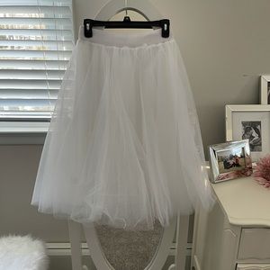 Small white tulle skirt